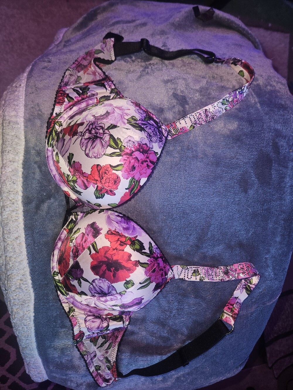 VICTORIA secret Floral Print Underwire Bra - Pink Multi